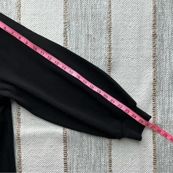 Farm Rio Amazonia Black Long Balloon Sleeves Sweat Dress Women’s Size Medium - Picture 7 of 11